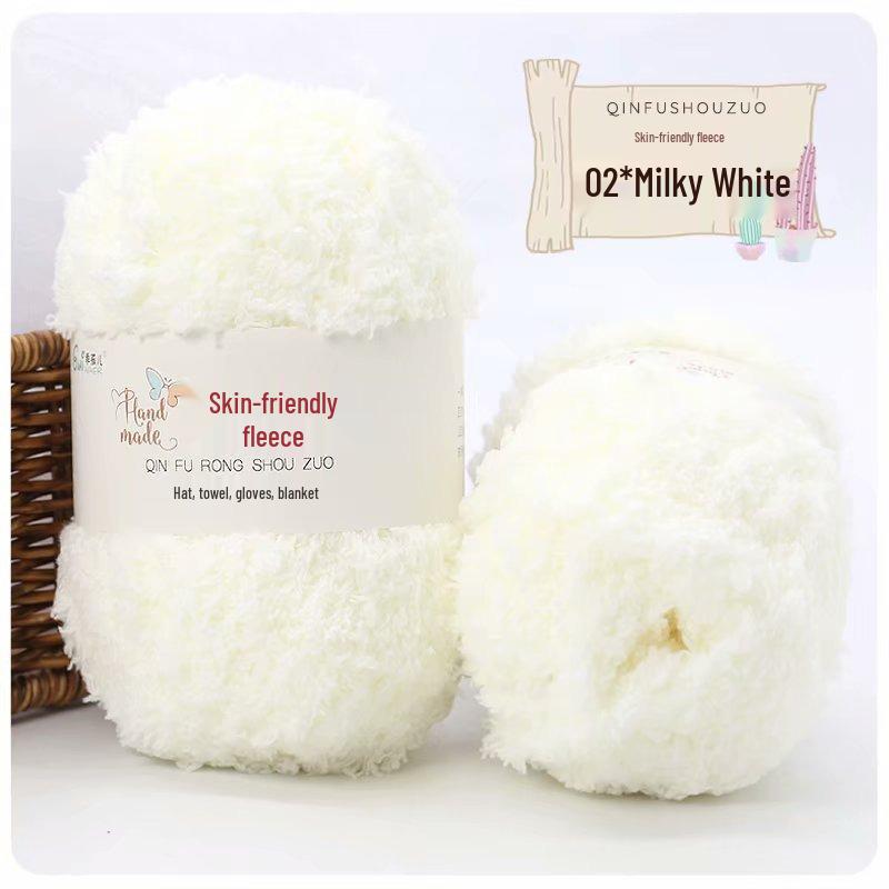 50g Fluffy Coral Velvet Yarn: Skin-Friendly, 3-Strand for DIY Knitting, Hand-Knitted Scarves & Crafts