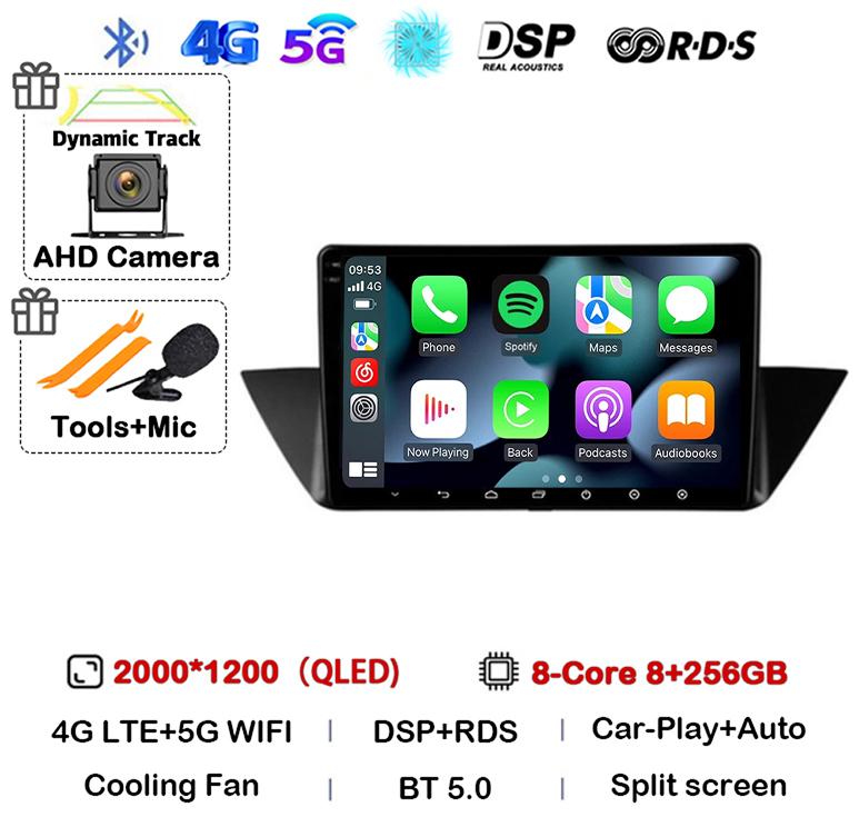 10"Android 14 Auto CarPlay For BMW X1 E84 2009 2010 2011 2012 Car Radio Multimedia Video Players Gps Navigation Stereo Head Unit