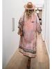 European-American Cotton Floral Kimono Cardigan - Beach Cover-up & Sun Protection 5D58