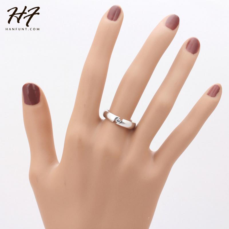 Top Quality CZ Crystal  Wire Drawing Process Rose Gold Color Lover's Ring Austrian Crystal Full Sizes HotSale R441 R442