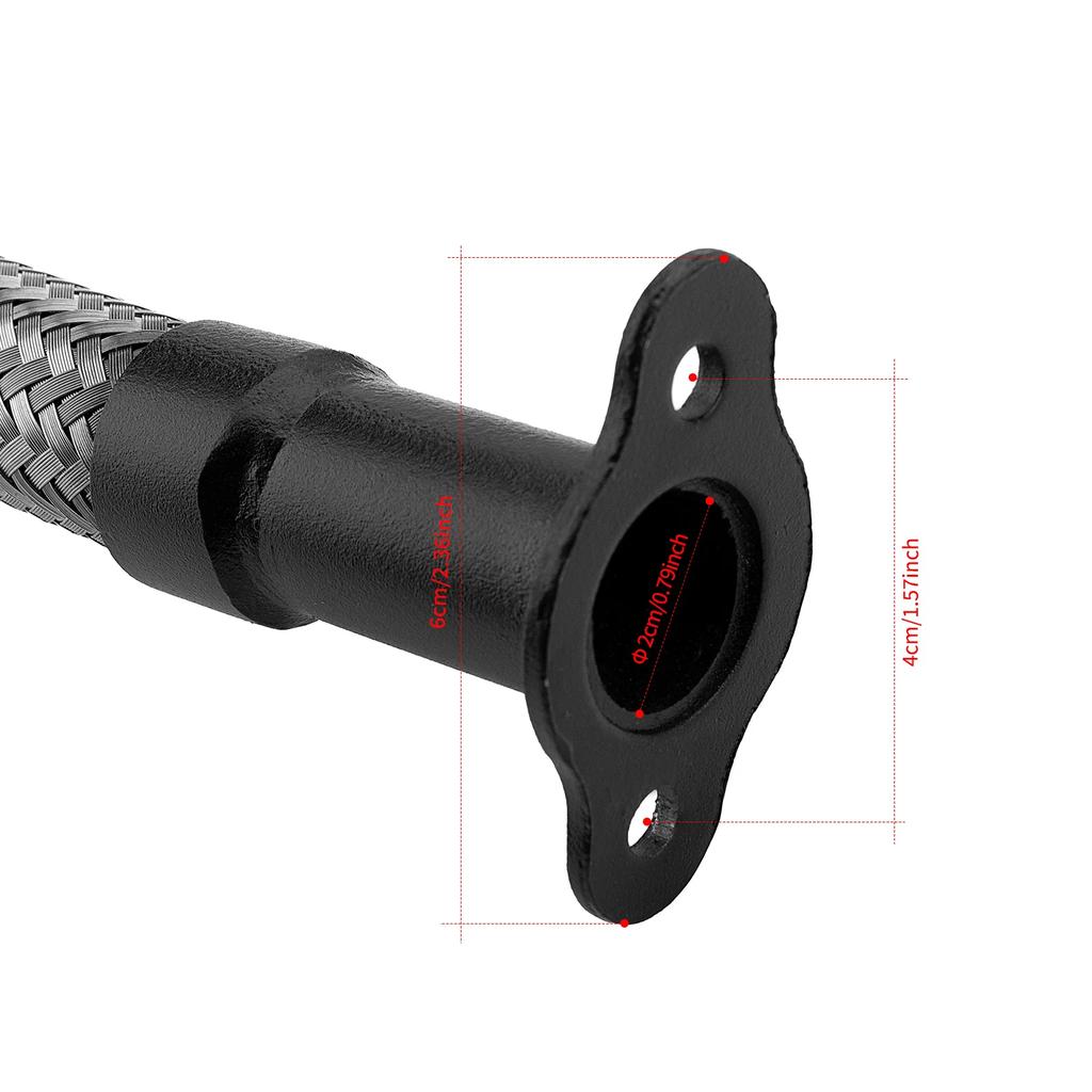 Black Silver Viper Flexible Muffler Pipe For 80cc Bike Gas Engine Motor Parts Motorcycle Exhaust Systems Flexible Muffler Pipe