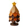 Christmas Tree Trivet Mats Set Heat-Resistant Wood Tripod Pot Holder Stain Resistant Table Protectors for Kitchen Dining