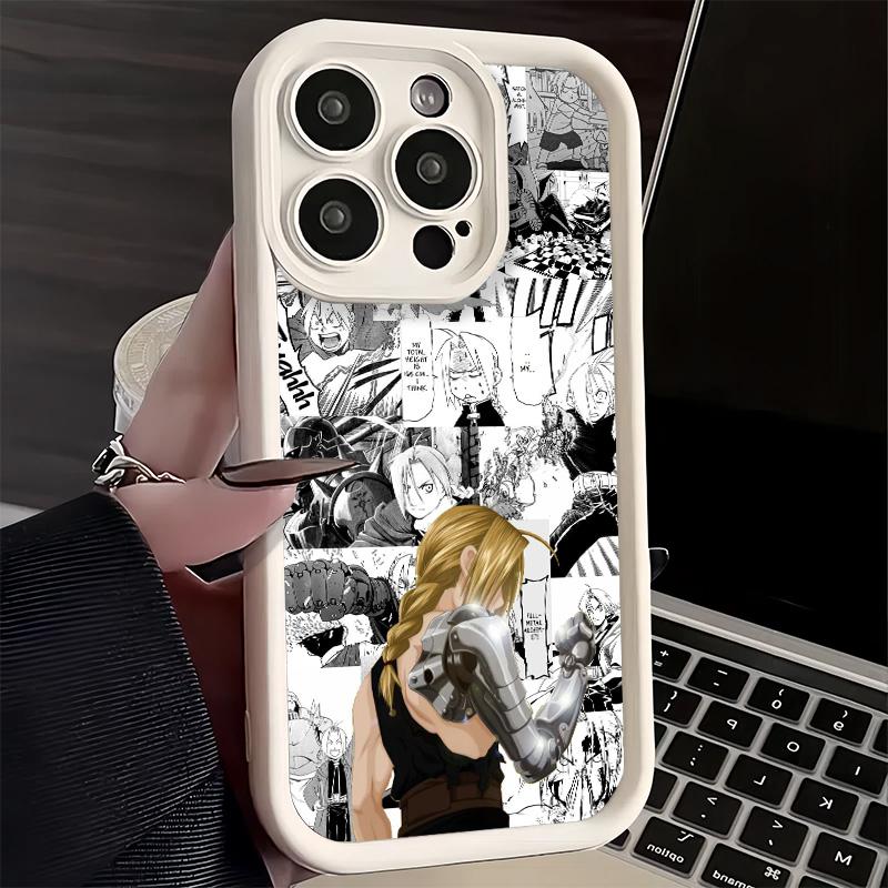 Phone Case for iPhone 17 Air 16E 15 16 Pro Max F-ullmetal A-Alchemist Anime Cover 14 Plus 13 12 Mini Soft Shell Silicone Fundas