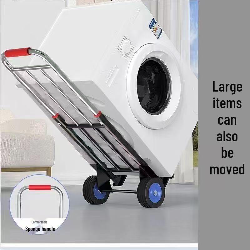 Foldable Grocery & Luggage Hand-Pull Cart - Sturdy, Portable, Compact Design