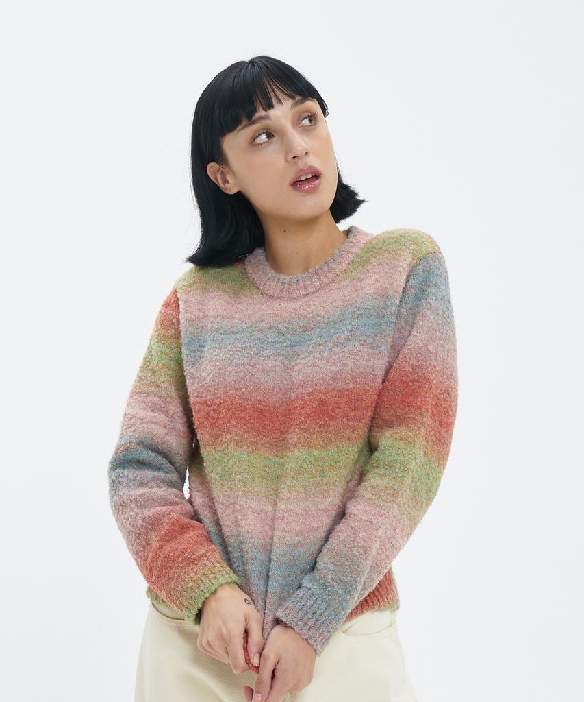 BLOND9 Wool Gradient Mix Knit_Brown