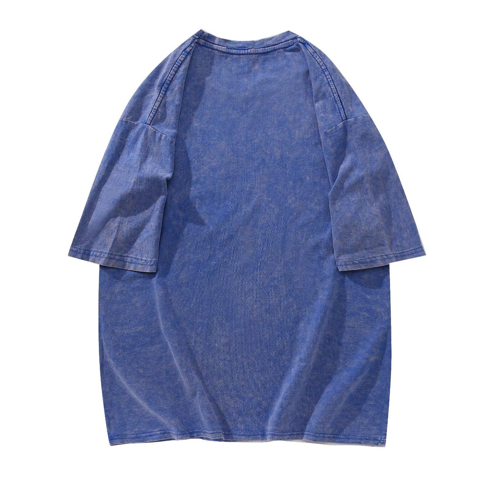 

Трендовая футболка оверсайз с коротким рукавом в стиле ретро тай-дай - Унисекс летний стиль XL