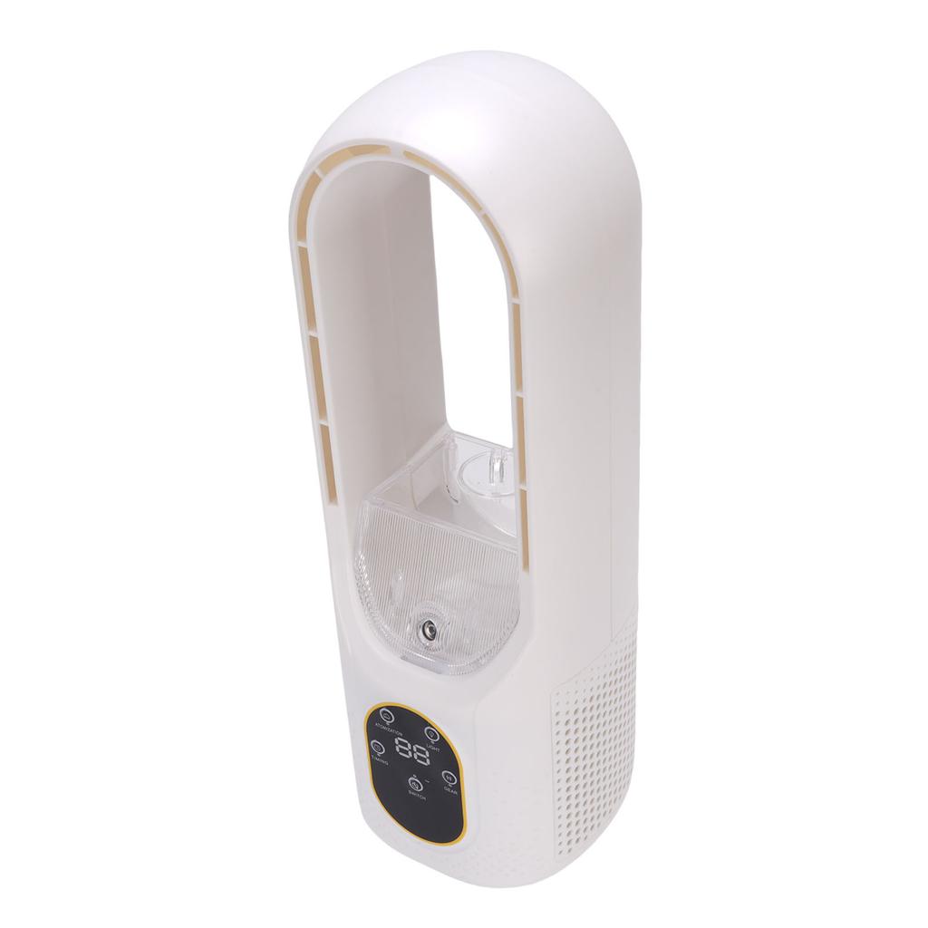 Desk Misting Bladeless Fan 6 Speeds Quiet Table Bladeless Cooling Fan with 5 Color LED Light Timer