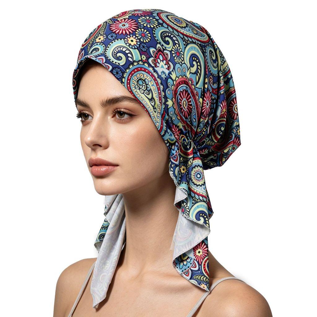 Foulard Estivo in Poliestere con Stampa Floreale Graffiti per Uso Casual