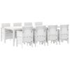 Garden Dining Set 9 Pcs White Polypropylene
