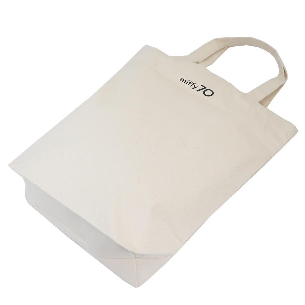 miffy 70th Anniversary Applique Tote Bag Gold & Black Natural