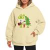 Ladies' Christmas Style Printed Hoodie With Wool And Pockets For Women