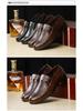 2025 Men's Casual British Leather Slip-On Round Toe Shoes - Korean Style for Spring/Autumn