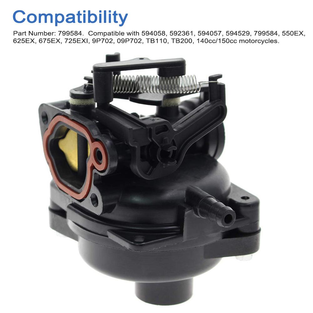 799584 Carburetor Replacement Compatible with 594058 592361 594057 594529 799584 550EX 625EX 675EX 725EXI 9P702 09P702 TB110 TB200 140cc 150cc