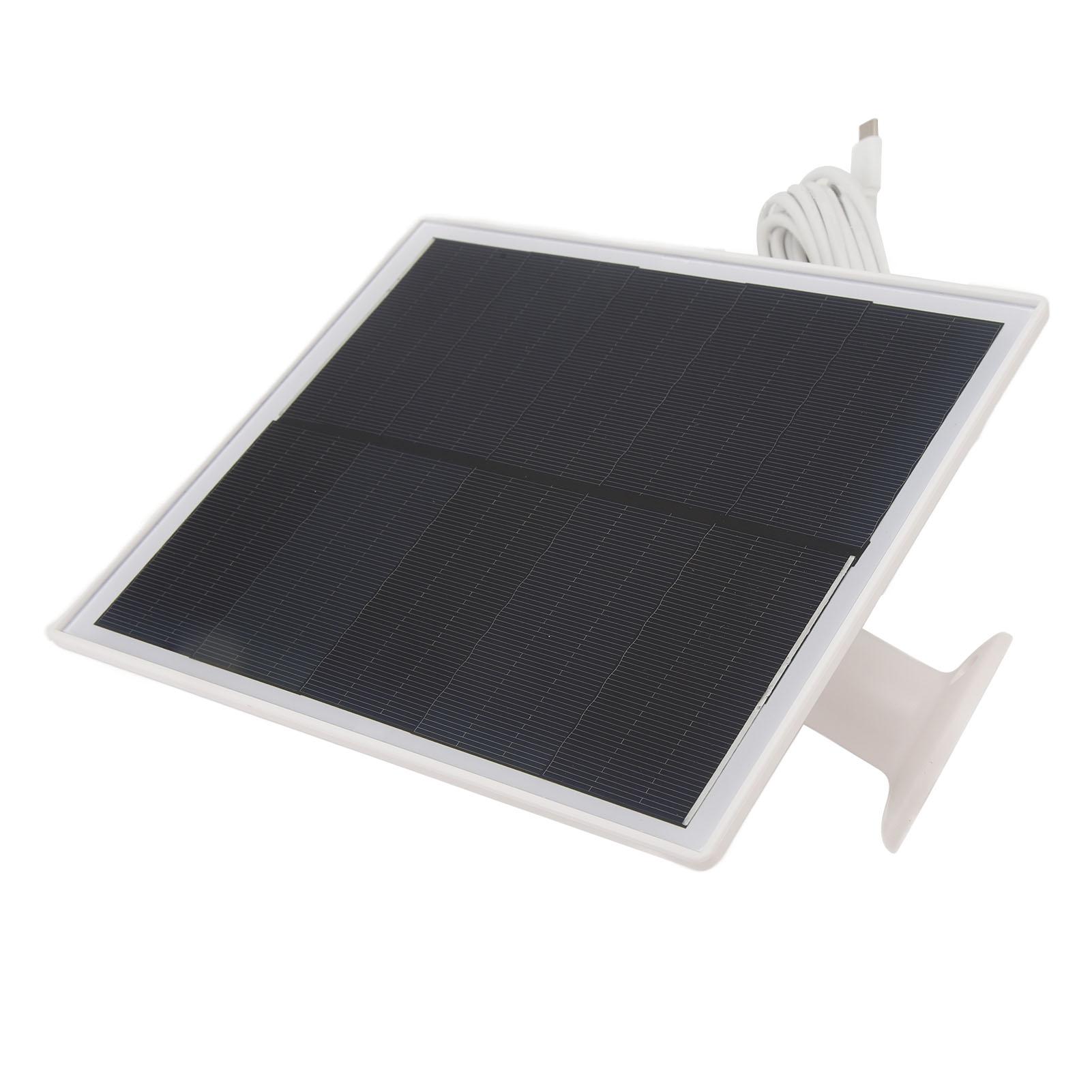 

Solar Panel 6W 5V Monocrystalline Silicon IP65 Waterproof Slim Portable Solar Panel Charger with Monitor Camera Bracket білий