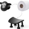 Yousheng Toilet Paper Holder with Sheep Model No-Rust Roll Paper Dispenser Easy Replace Waterproof Organizer for Home Kitchen