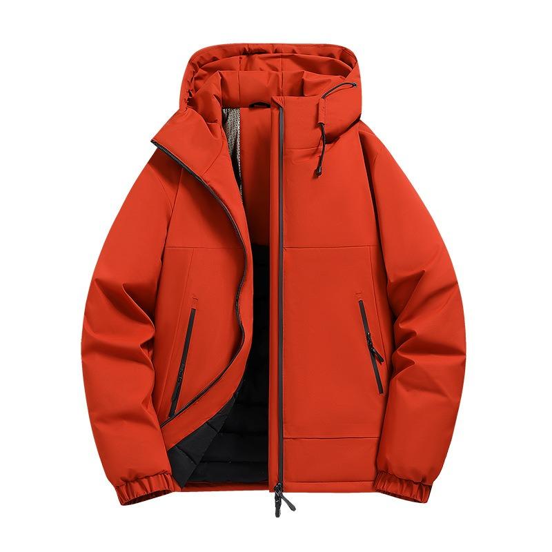 Graphene Inner Warm Cotton Clothes Men and Women Winter Outdoor Windproof Waterproof Hooded Cotton-padded Clothes Couple Jacket