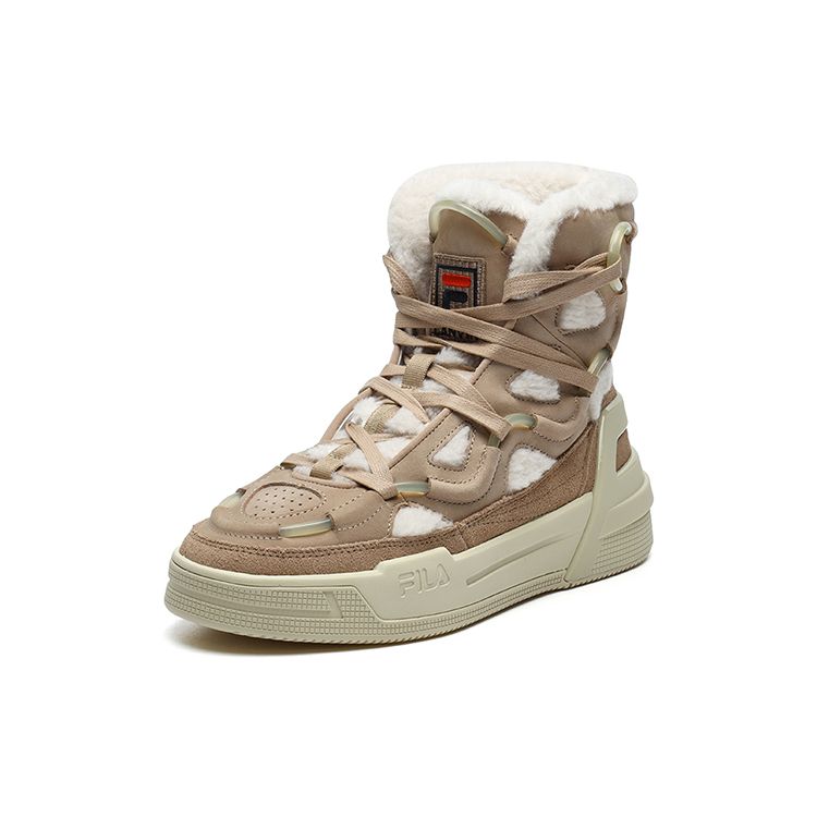 Lanvin Fleece Casual High-Top Sneakers Women Sneakers Beige F12W144401FNA