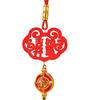 Chinese New Year Decorations Wooden Plaque Ornaments with Tassels Red Lucky Fu Pendant for Indoor Bonsai Plants Spring Festival Home Office Decor