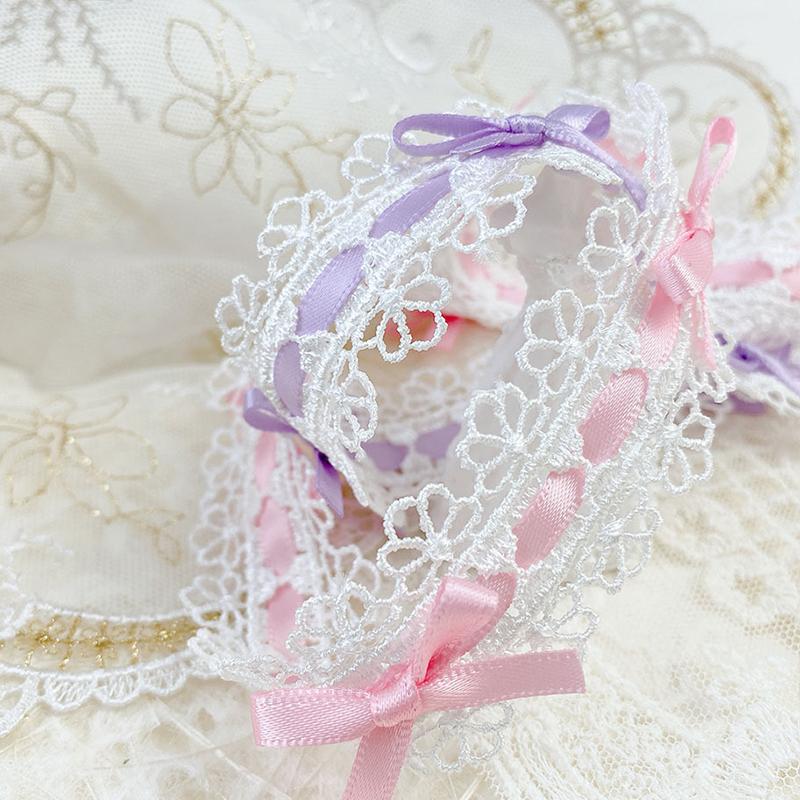 1yard Bow Lace Webbing Embroidery Decorative Lace Weaving Tape DIY Crafts Skirt Lace Accessories Trim Accessories 2.8cm Wide