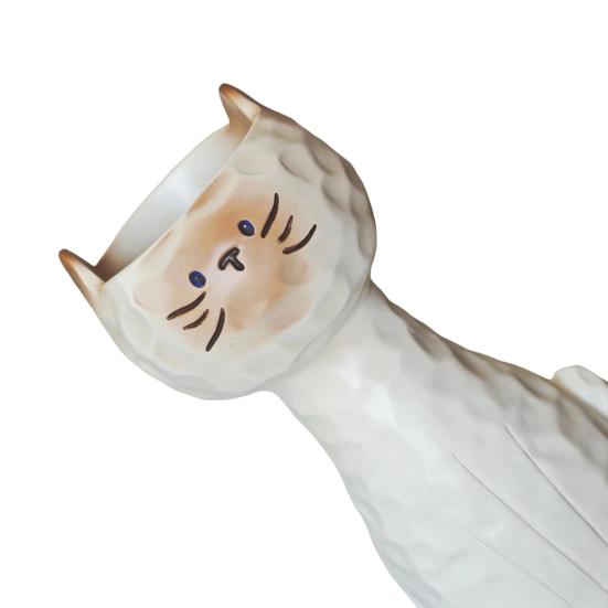 Cute Pet Shaped Flower Vase, Decorative Small Cat/Dog Resin Vase for Living Room, Bookshelf, Dining Table, Kitchen Decor