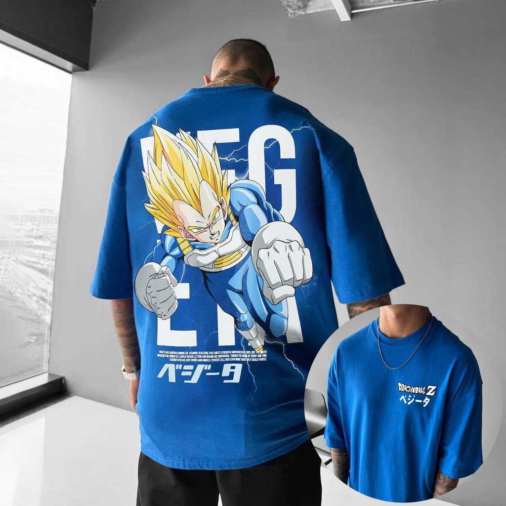Dragon Ball Anime Goku Kulatý výstřih Krátký rukáv 2026 Bandai Léto Pánské Sportovní Volné a Prodyšné Bavlněné Tričko