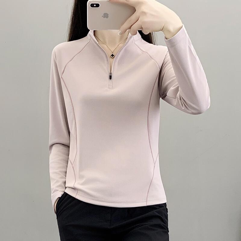 JOHLIN DREAM Women's Half-Zip Quick-Dry Long Sleeve Sports T-Shirt JATZ2636