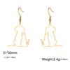 Lucktune Cute Hugging Cats Kittens Dog Women's Earrings Stainless Steel Drop Earrings for Girls 2025 Trend Jewelry Birthday Gift