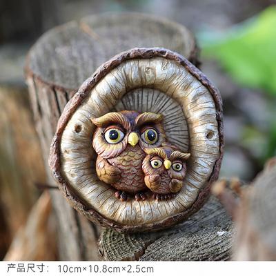 Závesná dekorácia so stromom Elf Owl Záhradná rohová nástenná dekorácia Remeslá zo živice