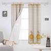 Pumpkin Autumn Orange Embroidery Thanksgiving Blackout Curtains For Living Room Bedroom Window Treatment Blinds Kitchen Drapes