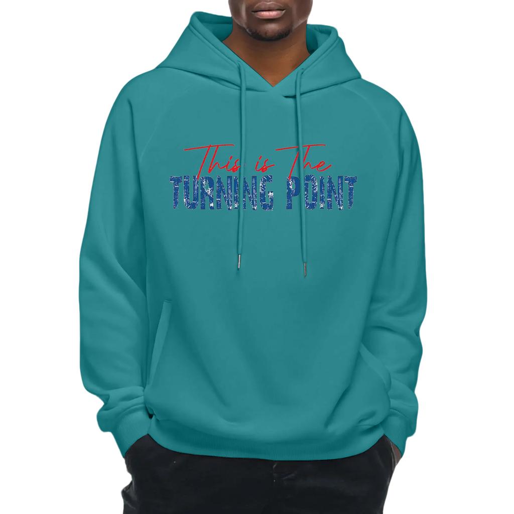 Men's Raglan Long Sleeve Hooded Sweatshirt