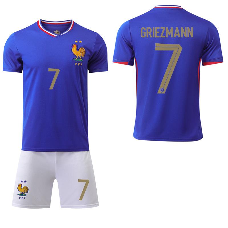 

2024 European Cup France jersey Home No. 10 Mbappe football jersey 9 Giroud 11 Dembele 7 Griezmann #16