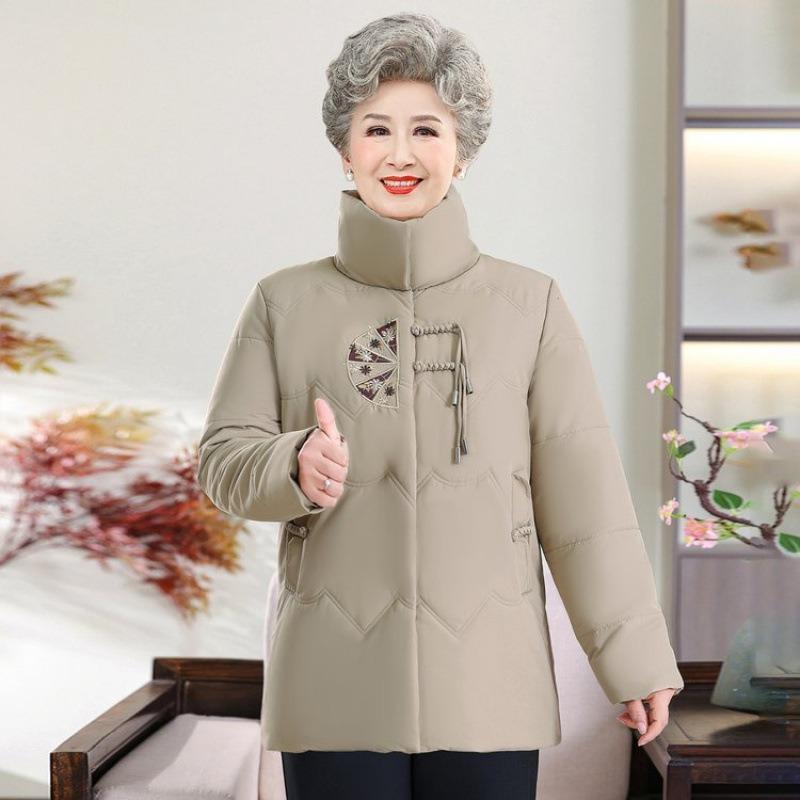 

Зимняя одежда большого размера с хлопковой набивкой, бархатная одежда с хлопковой набивкой для возраста 0, куртка с утолщенной хлопковой набивкой, новинка женская 5XL [recommended 150-80kg] хаки