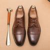 Men's Large Size Derby Formal Leather Shoes for Office, Wedding, and Banquet