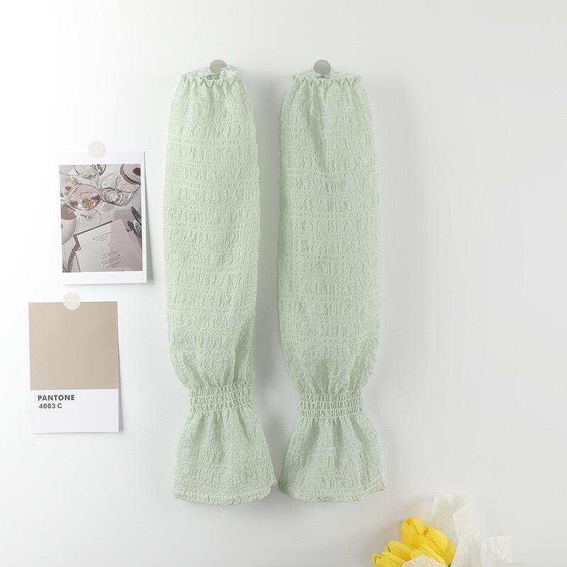 Summer Ice Silk Long Sleeves Anti-Sunburn Arm Cover Women Anti-UV Cycling Arm Sleeve Fingerless Outdoor Girl Loose Lace Sleeves