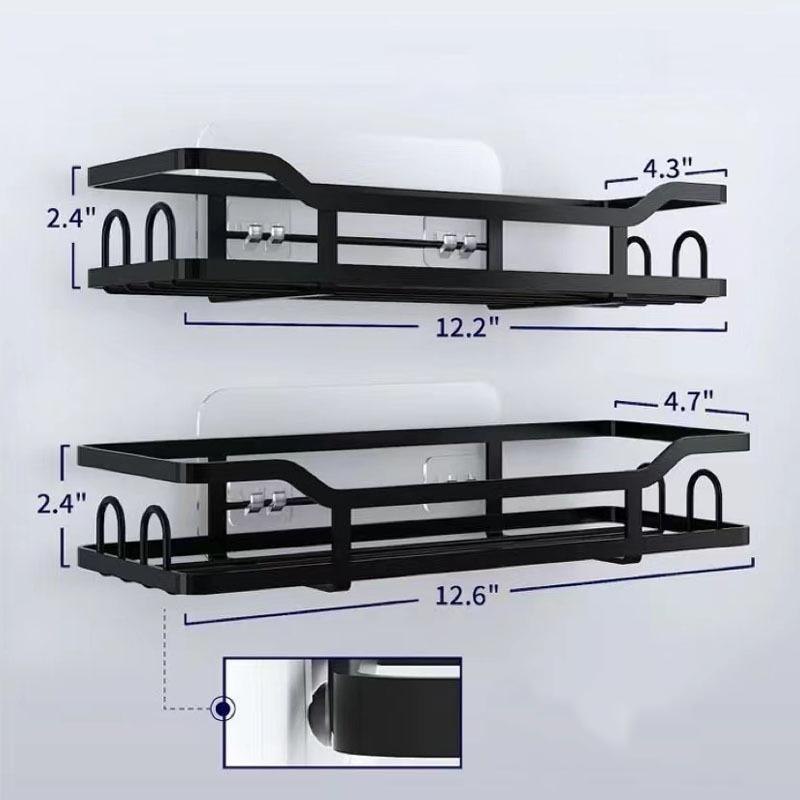 

1 шт. настенная душевая стойка для ванной комнаты и кухни - простая установка, удобное хранение 2PCS Set
