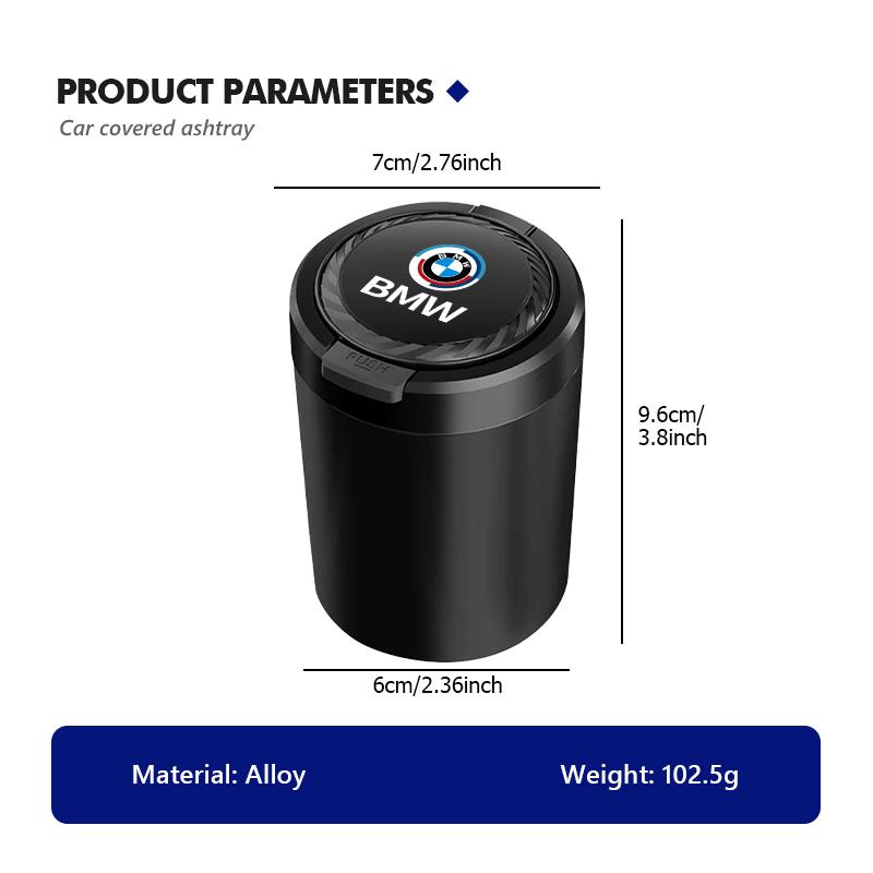 Car Portable Ashtray Garbag Can Multi-function Trash Bin For BMW M M2 M3 M4 M5 M6 E46 E90 E60 F30 E39 X1 X3 X4 X5 ysbf88