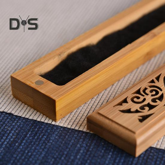 Cutie de Tămâie din Bambus Arzător de Tămâie Retro Suport Tămâie Sculptat Colector de Cenușă pentru Meditație Somn Reducerea Stresului Decor Cameră de Ceai