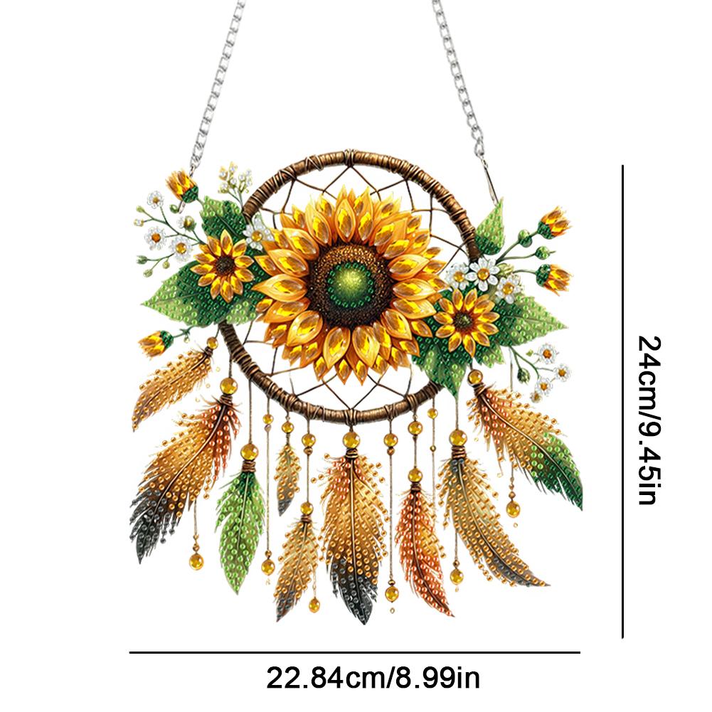 Acrylic Special Shape Dreamcatcher Rhinestone Diamond Art Pendants Diamond Painting Ornaments Diamond Painting Hanging Pendant
