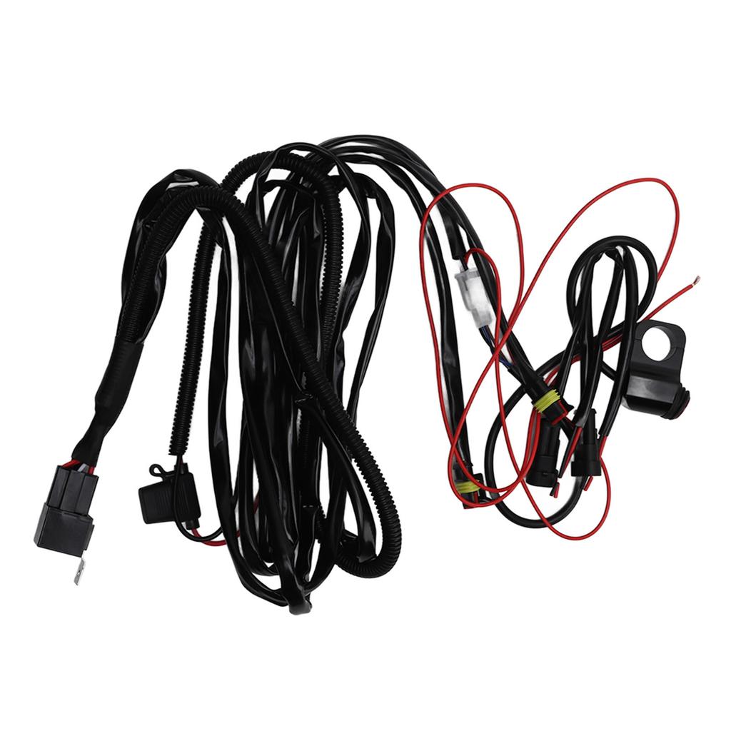 Motorcycle Handlebar Button Switch LED Fog Light Switch Harness Waterproof for ATV Dirt Bike