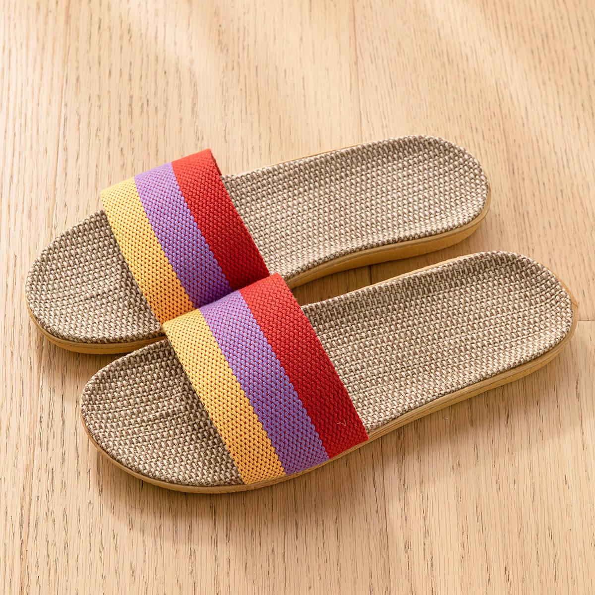 

Lidania Unisex Linen Slippers for All Seasons - Men s & Women s Indoor Home Use. 37-38 (fits 36-37) красный