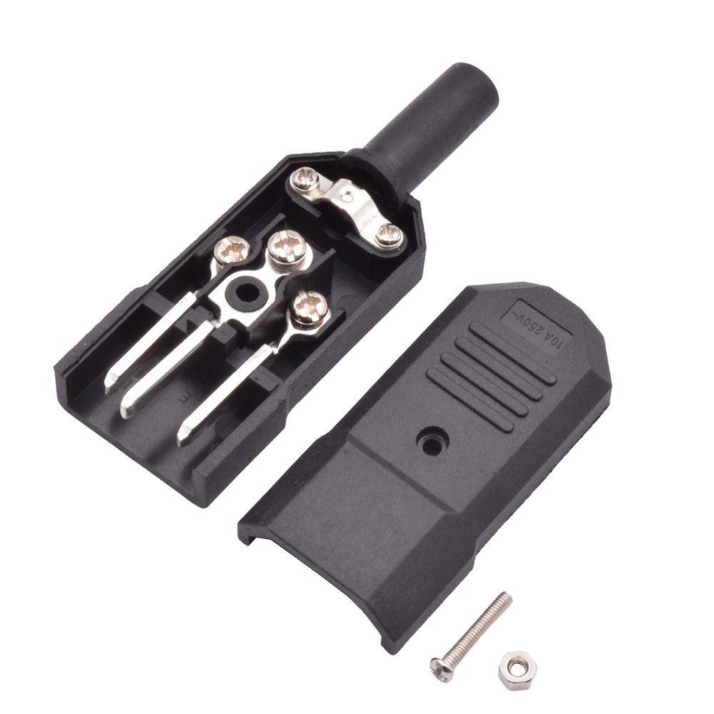 1Pcs Male Female AC Power Connector 3 Pin Power Connector Durable AC Plug Socket
