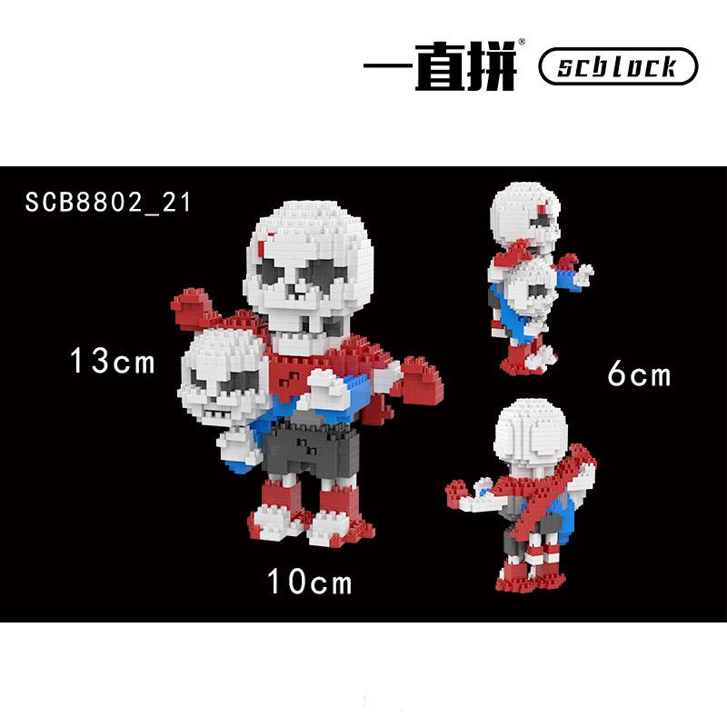 

Undertale Micro Building Blocks Toriel Sans Diamond Assembled Game Model Monster Mini Brick Zombie Figure Kid Toys For Gift No Box
