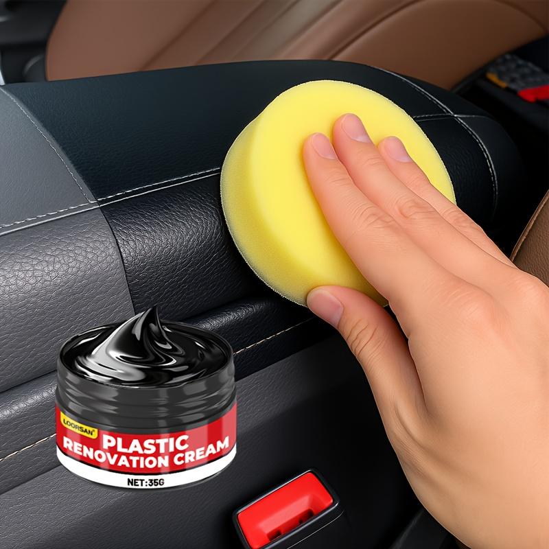 High-Grade Car Plastic Polishing Wax,Crystal Coating Paste for Tires& Interior Parts,Smooth Application,Auto Detailing Essential