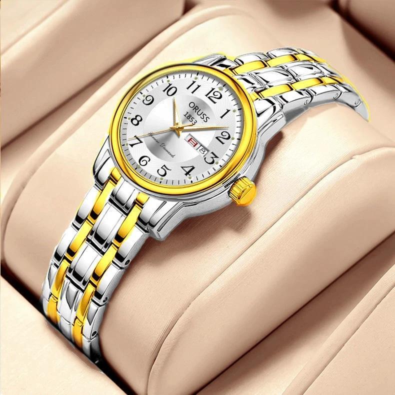New Fashion Top Ladies Luxury Watches For Woman Business Week Date Bracelet Watch Women Steel Quartz Wristwatches Reloj Mujer