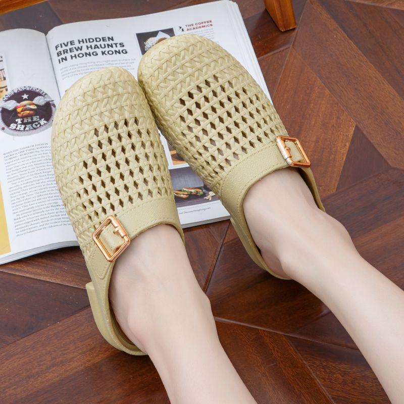 Baotou Half Slippers Top Selling Women's Slippers Home Anti Slip Soft Bottom Breathable New Sandals Women's Outerwear