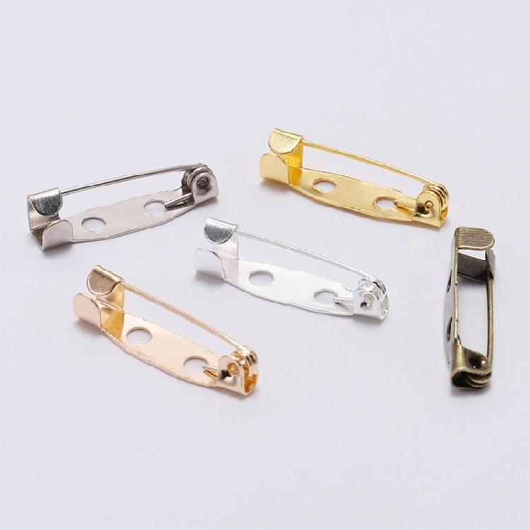 50Pieces Safety Bar Pins Secure Back Clasp with Easy Sewing Holes For Craft Project Sewing And Creative Accessories Kits