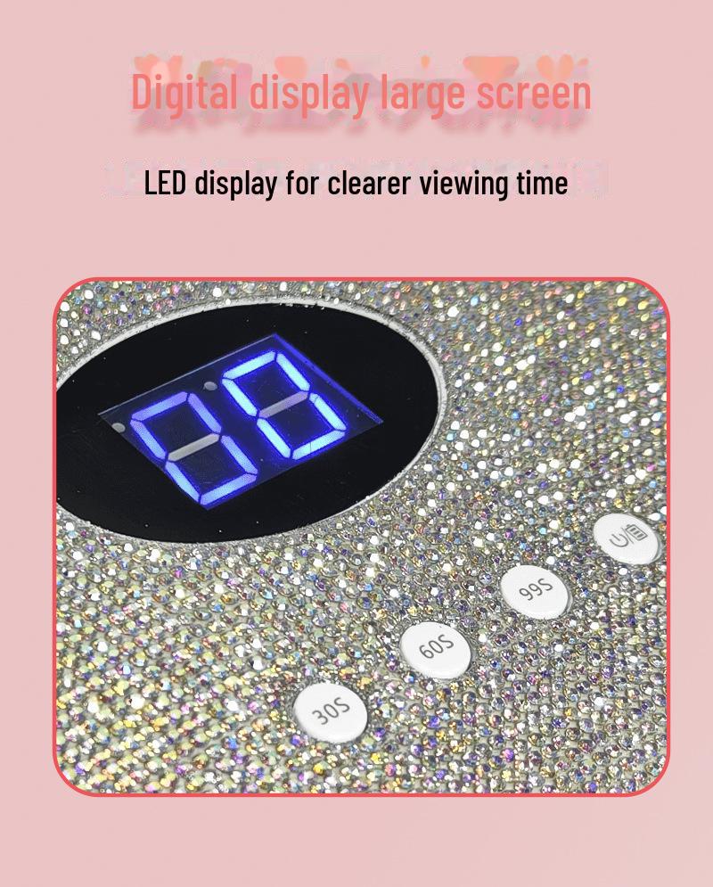 S50 Portable Wireless Nail Light Therapy Lamp with Diamond-Sticking, Quick-Drying Feature