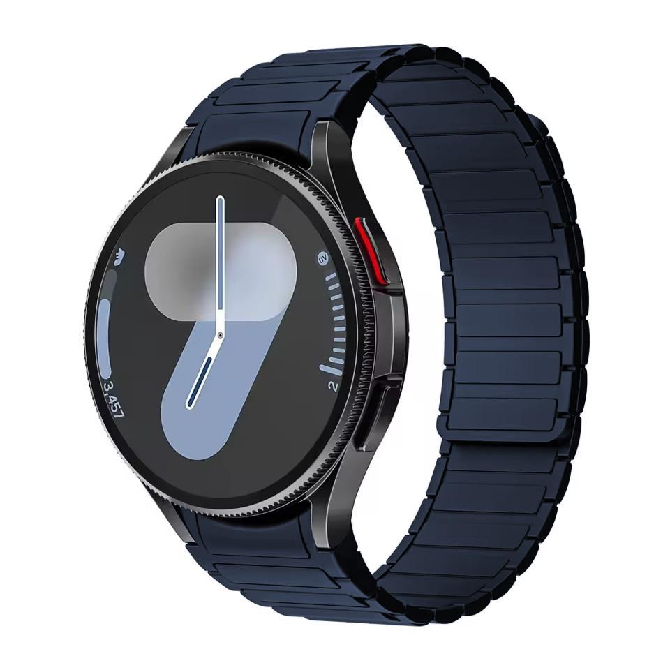 Magnetic Silicone  Band For Samsung Watch Galaxy 7 6 5 4 44mm 40mm 4/6 Classic 43mm 47mm 42 46mm 5Pro 45mm No Gaps 20mm Strap