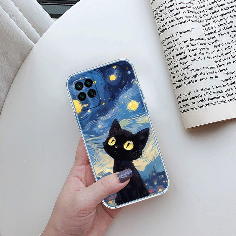 Cat Kitten Meow Transparent Phone Case for Motorola Moto Edge Plus G200 G23 E13 E15 E20 E30 G62 G71 G72 G75 G24 G15 Power