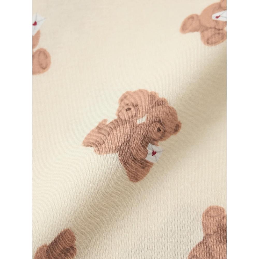 Gu By Uniqlo Girls Cotton Lounge Set  Short Sleeve   Shorts   Bear 